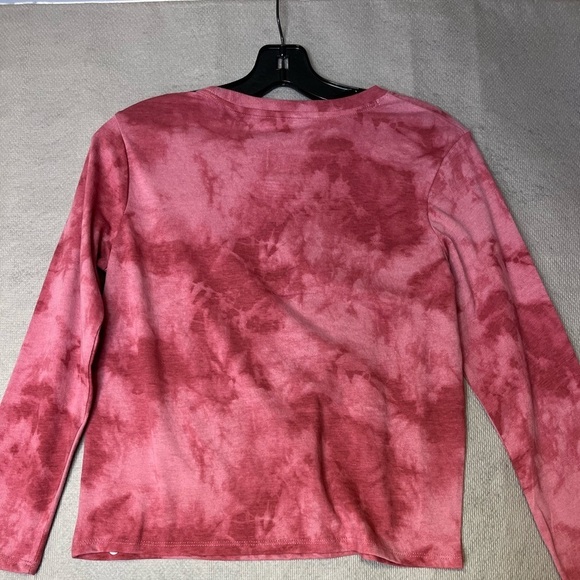 🆕 Girls Size XL AC/DC Heather Rose Long Sleeve Tee Tie Dye Pink Fast Shipping - Picture 4 of 4